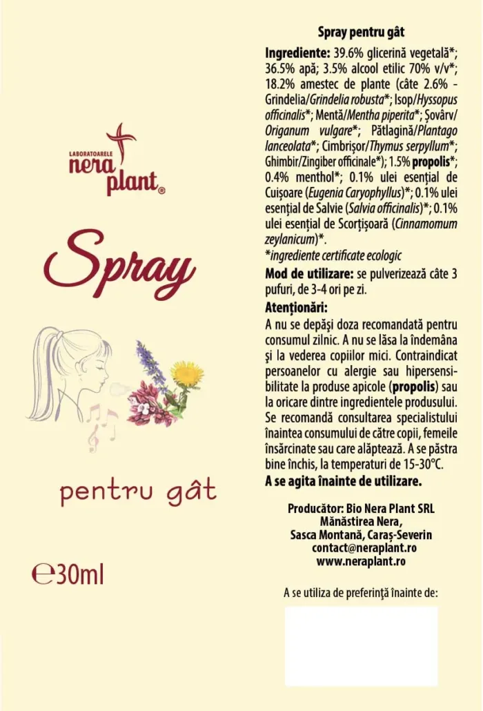 Spray pentru gât 30ml - imagine 2