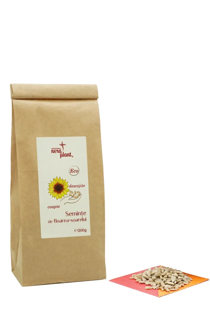 Seminte de floarea-soarelui ECO descojite si coapte 200g - imagine 3