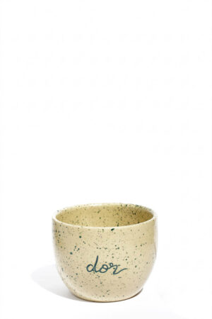 Pahar personalizat crem-jad pictat CR175
