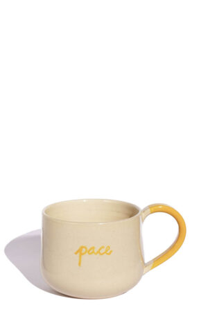 Cana personalizata crem-galben pictata CR250