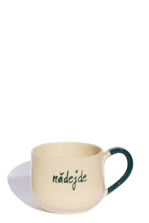 Cana personalizata crem-jad pictata CR250